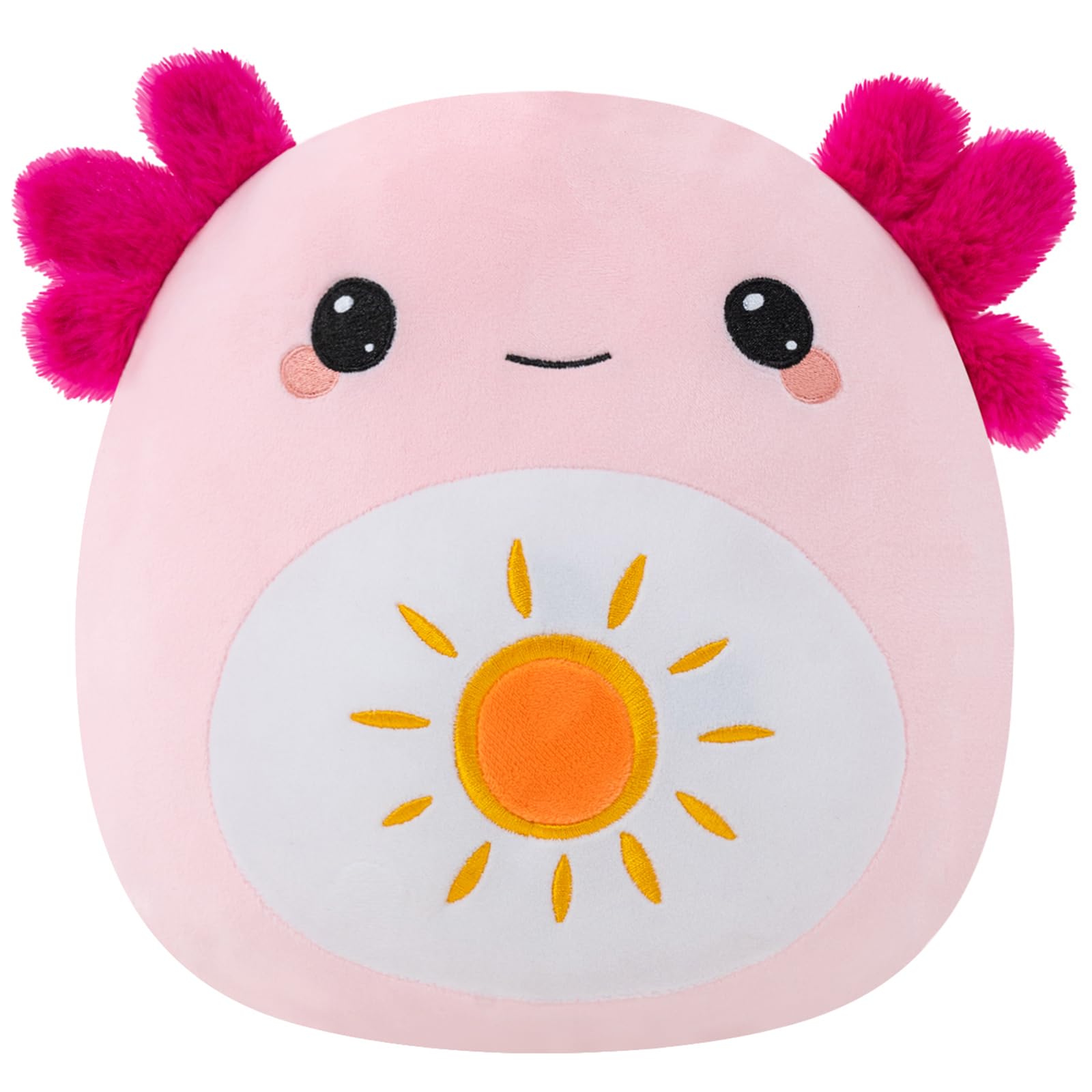 Finebee Axolotl Microwavable Heating Pad for Period Cramps Cute Pink Axolotl Plush Weighted Stuffed Animal Warm Gifts for Kids Adults 10 inch 1.2 lbs
