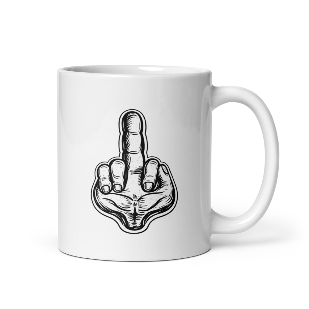 White Glossy Mug BUDDY THIS HAND