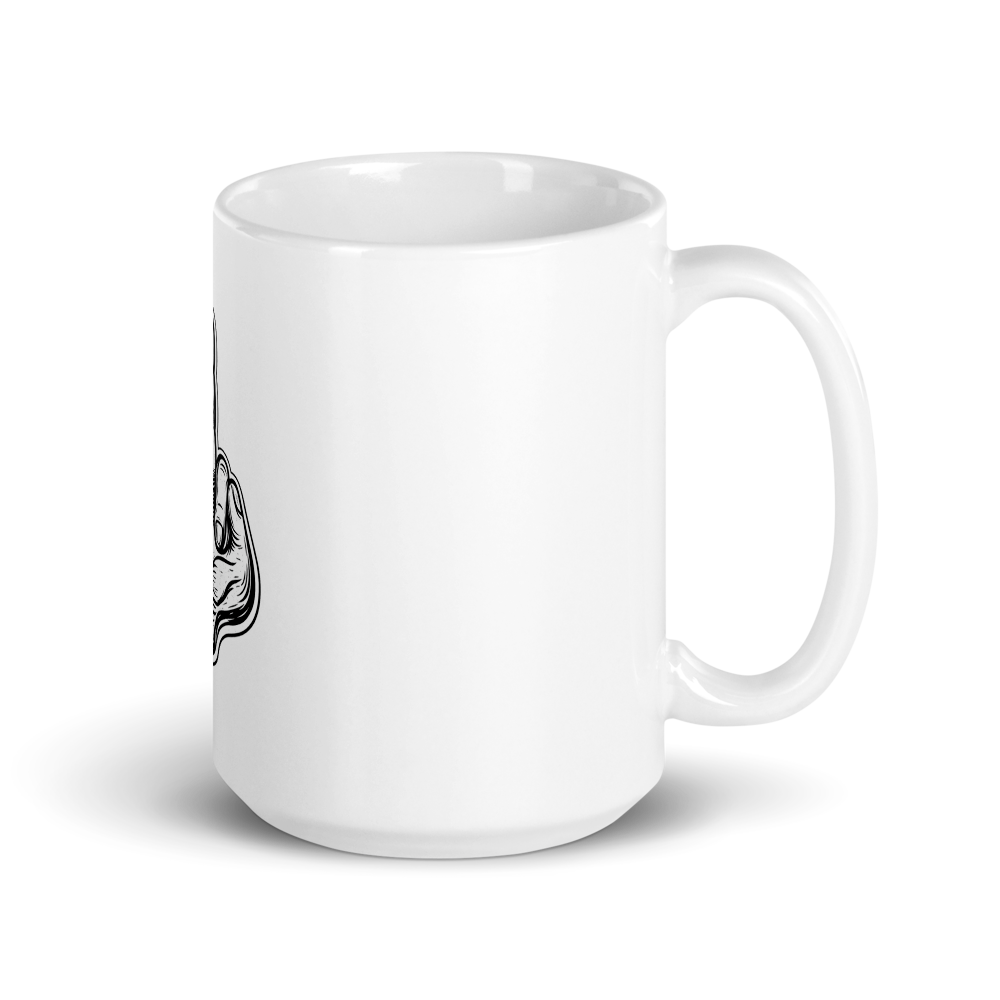 White Glossy Mug BUDDY THIS HAND