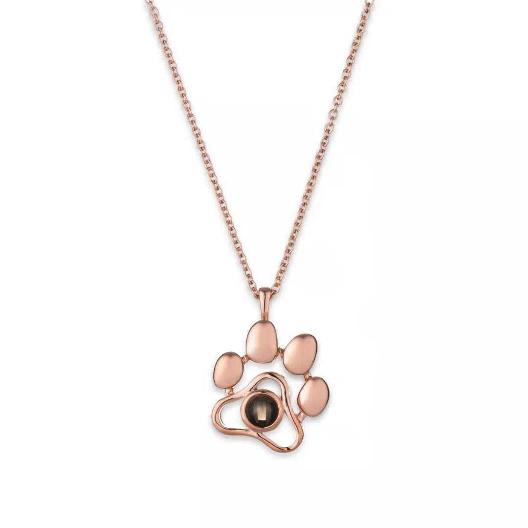 Projection Necklace with Custom Photo Feature paw
