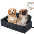 Dog Car Seat for Medium Large Dog or 2 Small DogsPet Booster Car Seat for Dogs Travel Safety Bed Detachable WashableNon-Slip Soft Warm Big Dog Booster Car Seats for Backseat (Black 90cm)…