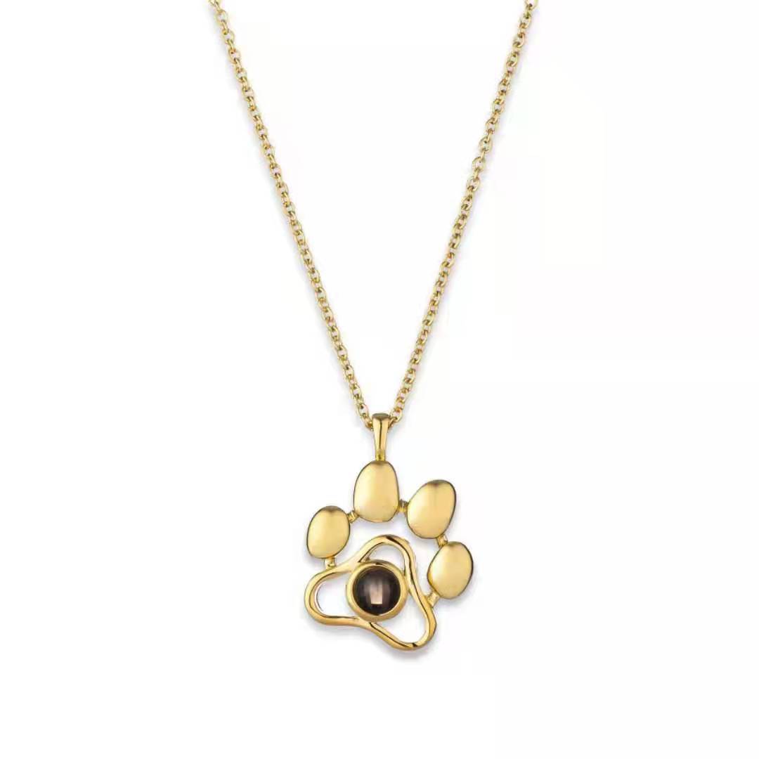 Projection Necklace with Custom Photo Feature paw