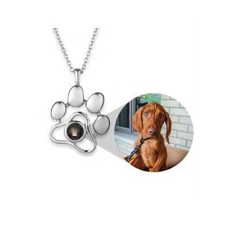 Projection Necklace with Custom Photo Feature paw