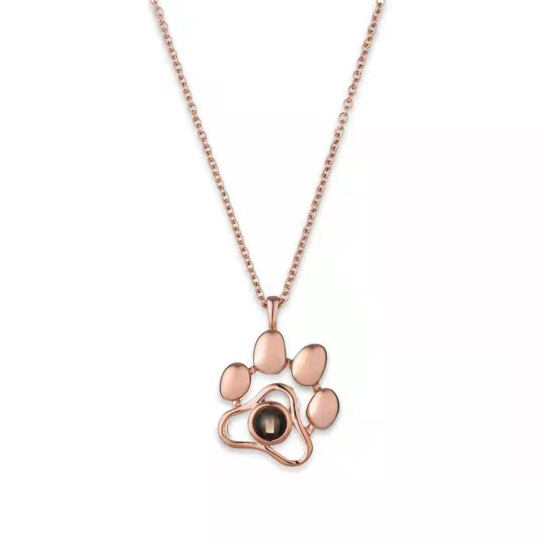 Projection Necklace with Custom Photo Feature paw