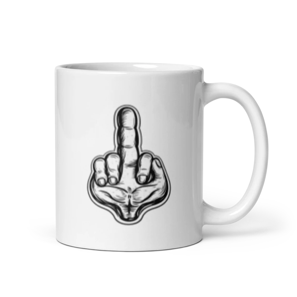 White Glossy Mug BUDDY THIS HAND