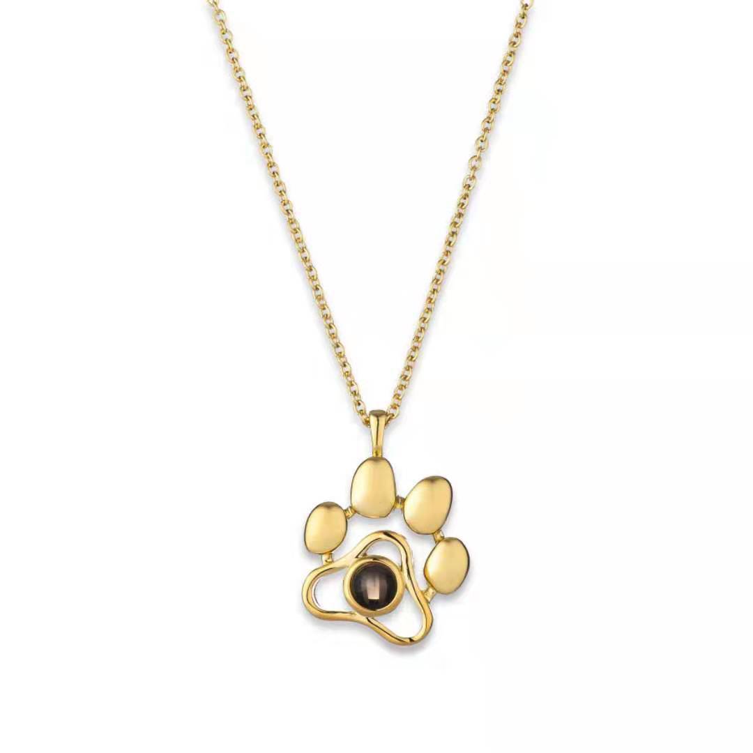 Projection Necklace with Custom Photo Feature paw