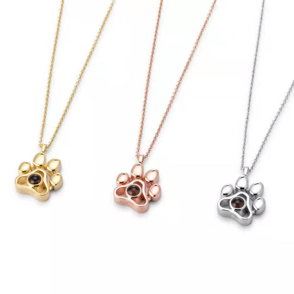 Projection Necklace with Custom Photo Feature paw